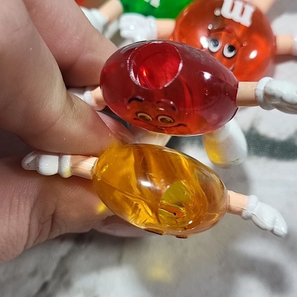 Vintage M&Ms Christmas String Light Covers Lot Of 6 Transparent Acrylic Candy